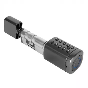 HISMART Tuya Smart Electronic Cylinder Lock with Fingerprint, Mifare Card, App Control, and Mechanical Key