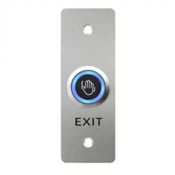 HISMART TV993895 Touchless Exit Button, Infrared Proximity Sensor, Flush-Mounted, Stainless Steel, DC 12V, IP54
