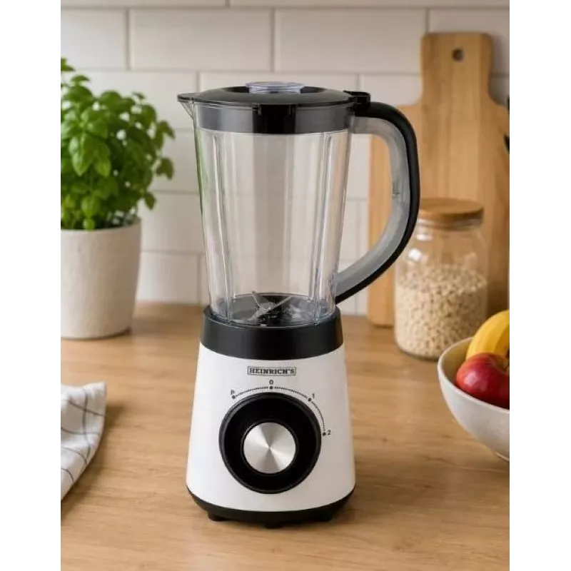 HNC Blender HPM 8164 HEINRICH'S 2000W High-Speed Tabletop Blender with 2L Tritan Jug, 6-Blade Stainless Steel, Variable Speed, Pulse, Ice Crush, Black/Silver