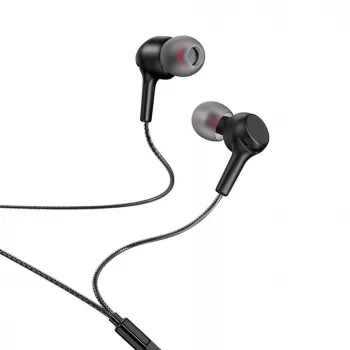 Hoco M78 Wired In-Ear Headphones with Microphone, 3.5mm Jack, Black