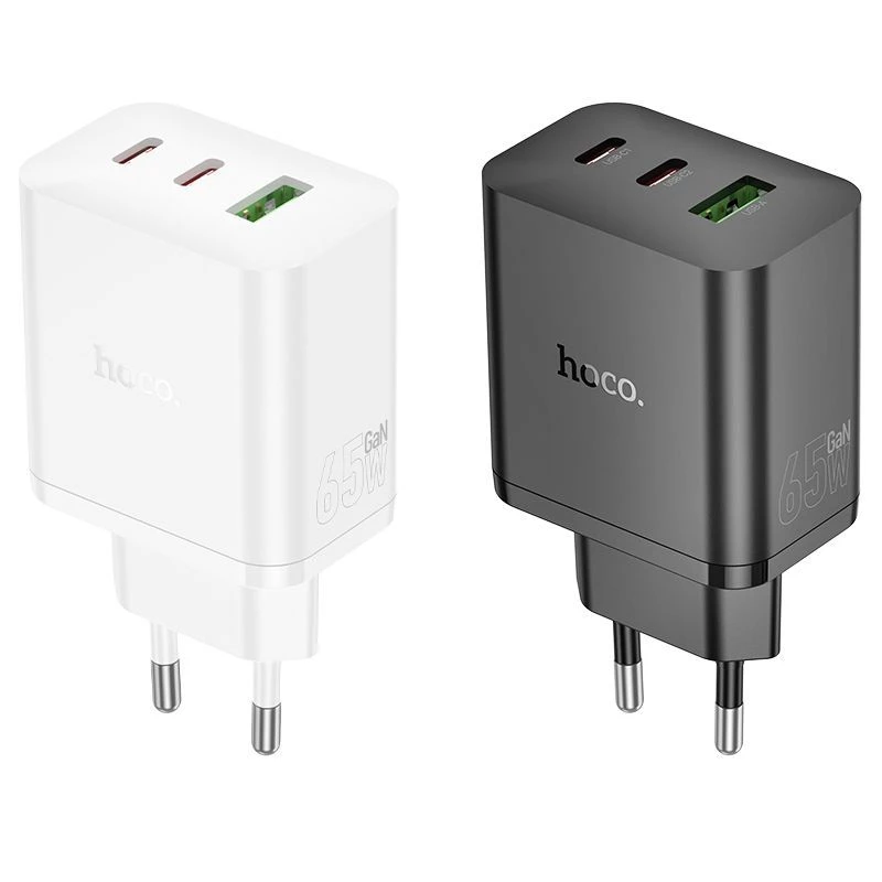 Hoco N51 Scenery PD65W (2C1A) GaN Charger EU Plug White