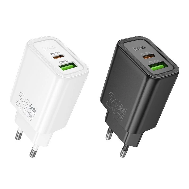 Hoco N61 Gentle PD20W+QC3.0 Charger (EU) Black