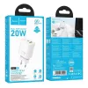 Hoco N61 Gentle PD20W+QC3.0 Charger (EU) White