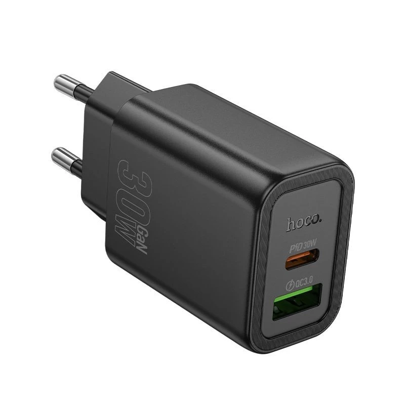 Hoco N63 Gentle PD30W+QC3.0 Charger (EU) Black
