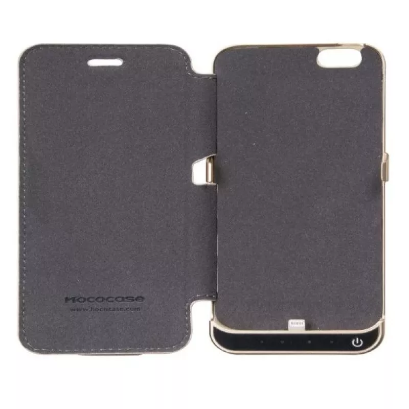 Hoco Ultra Thin Battery Case 3000mAh with Leather Case for Apple iPhone 6/6S Black