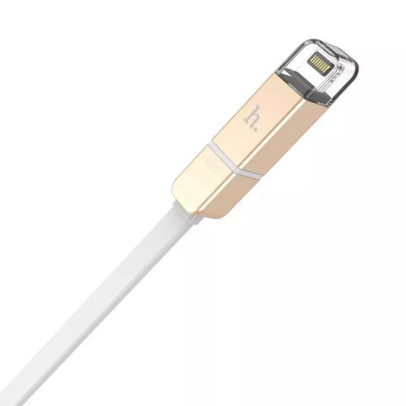 Hoco Universal UCL01 Multifunction Apple + Micro USB Cable, Gold, 1m