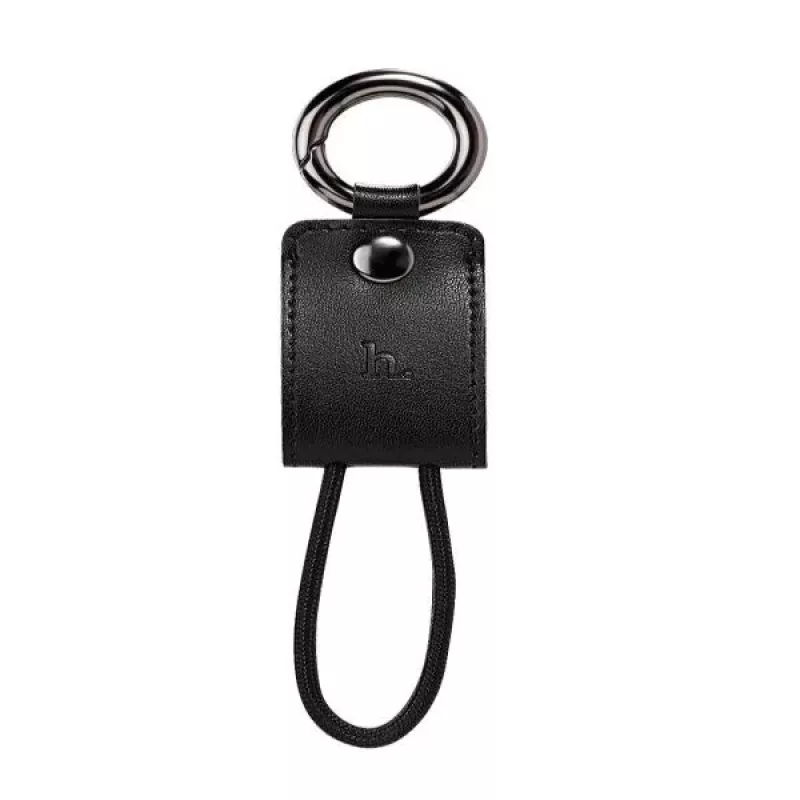Hoco UPL19 Key Chain Portable Charge Cable for Apple iPhone, Lightning, Black, 0.15 m