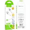 Hoco X109 Energy 60W Silicone Charging Data Cable USB-C to USB-C 1m White