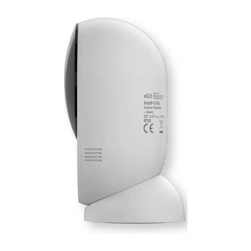 Homematic IP Indoor Camera basic – 3 MP Wi-Fi Security Camera, White/Black