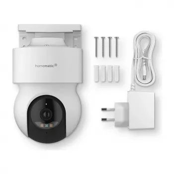 Homematic IP Outdoor Camera (HmIP-CO) White, 5MP, WLAN – Smart Home Security Camera