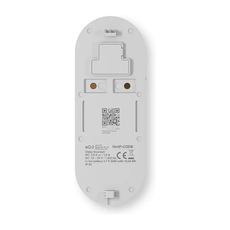 Homematic IP Video Doorbell HmIP-CODB, 3 MP, Wi-Fi, White