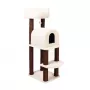 Höppy Cat Scratcher Tower 55x45x103 cm Grey with Sisal Posts, Plush Perches and Condo