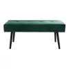 House Nordic Shoe Bench Velvet Green 100x35x44