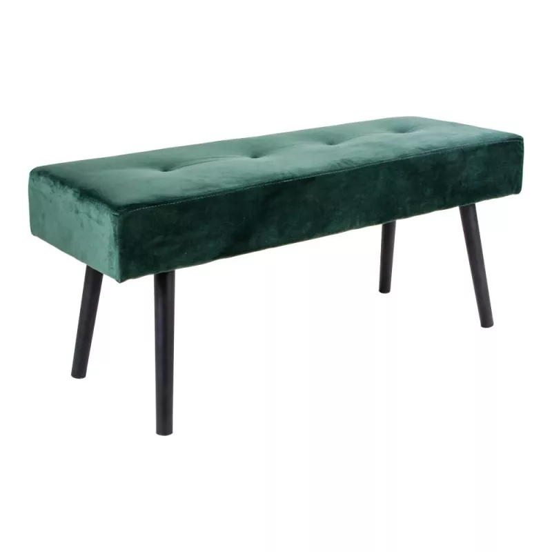 House Nordic Shoe Bench Velvet Green 100x35x44