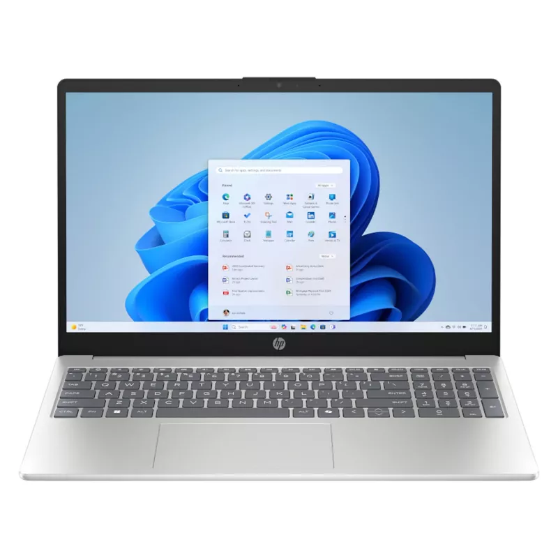 HP 15-fc1054ngx Laptop, AMD Ryzen 5 7520U, 8GB RAM, 256GB SSD, Windows 11 Home, 15.6 inch Full HD, Silver