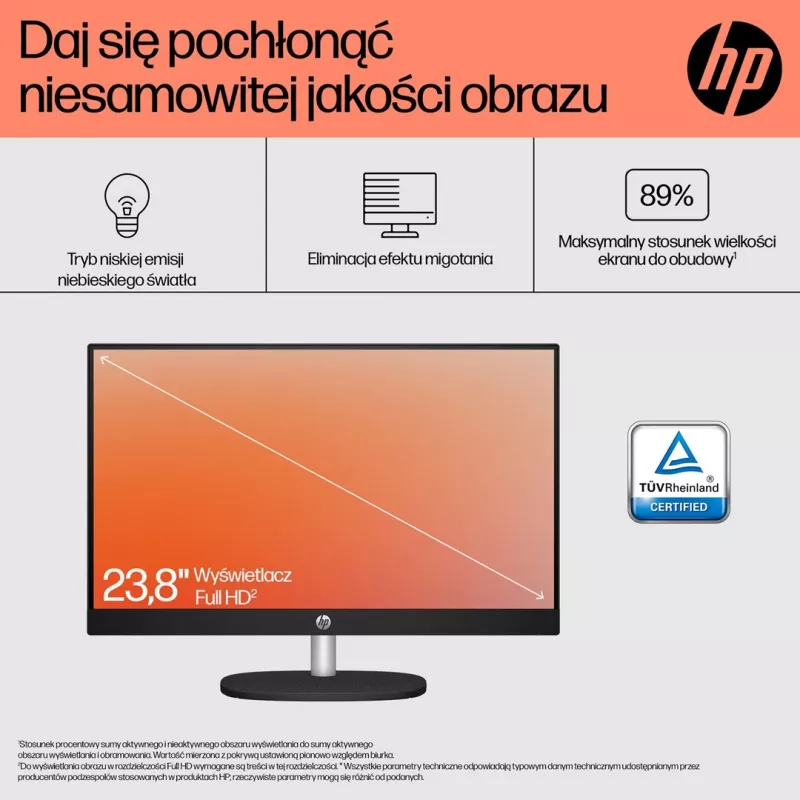 HP 24-cr0332nw AMD Ryzen 7 7730U 23.8 inch Full HD All-in-One PC, 16GB DDR4, 512GB SSD, Windows 11 Home, Wi-Fi 6, White
