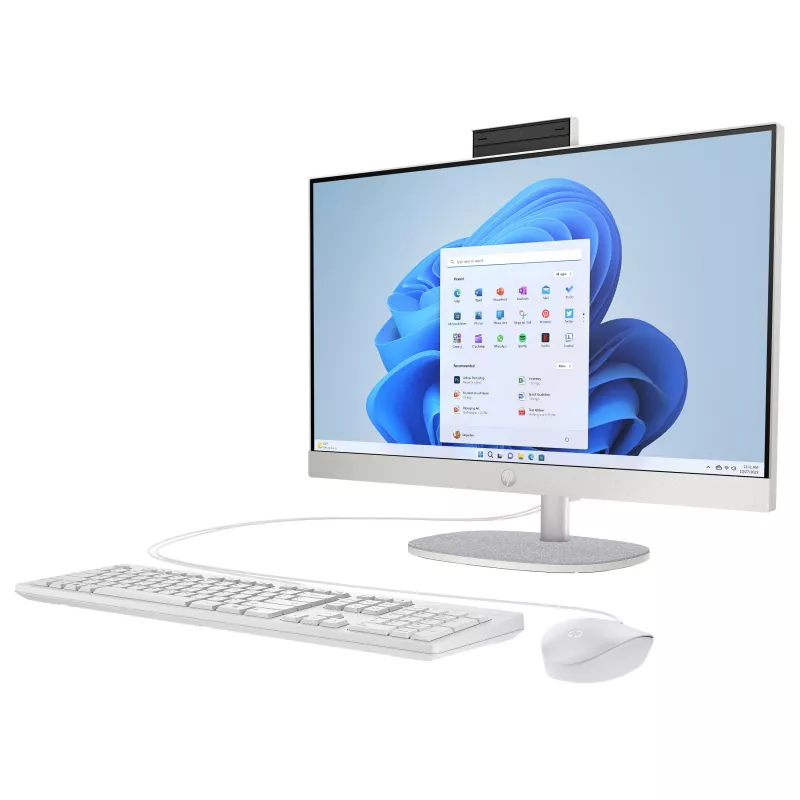 HP 24-cr0450ng All-in-One PC, 23.8 inch FHD IPS, Intel Core i5-1334U, 8GB RAM, 512GB SSD, Windows 11 Home, White