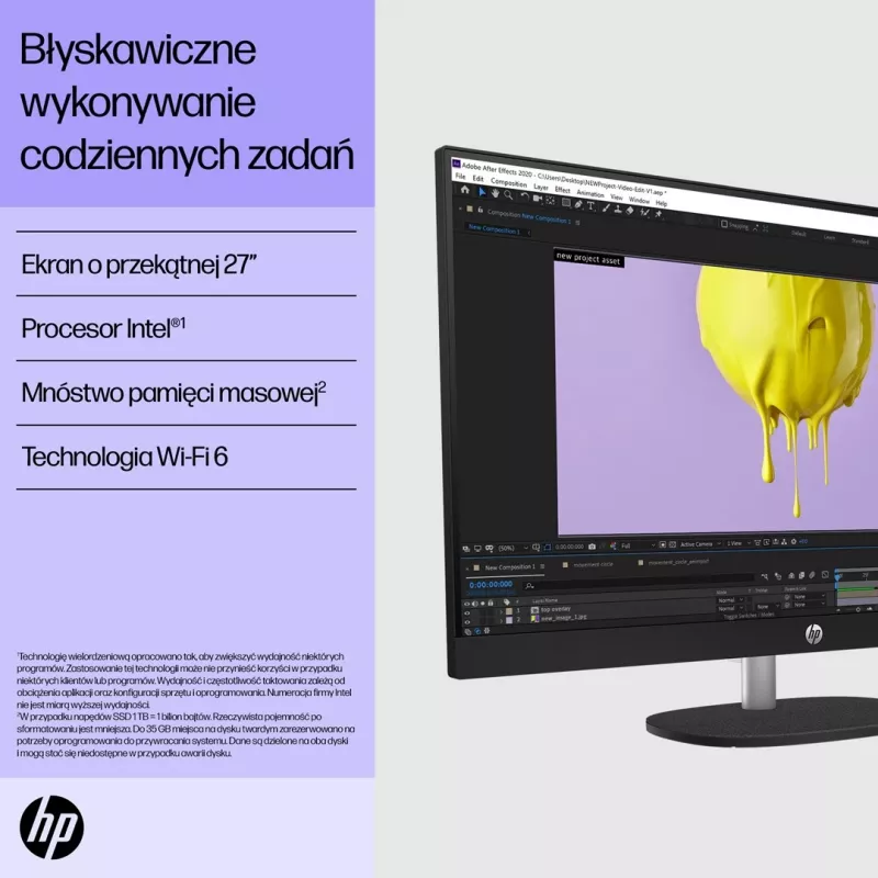 HP 27-cr0224nw Intel Core i5-1335U 27 inch Full HD All-in-One PC, 16 GB DDR4, 512 GB SSD, FreeDOS, White