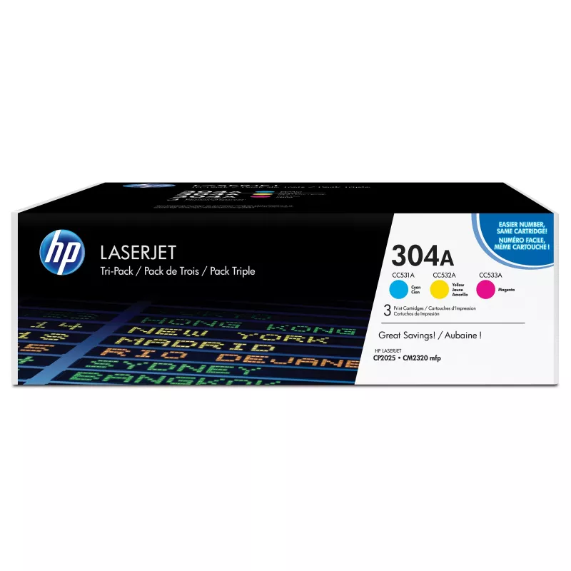 HP 304A Multipack Original Ink Cartridge (Black & Tri-color) (CF372AM)