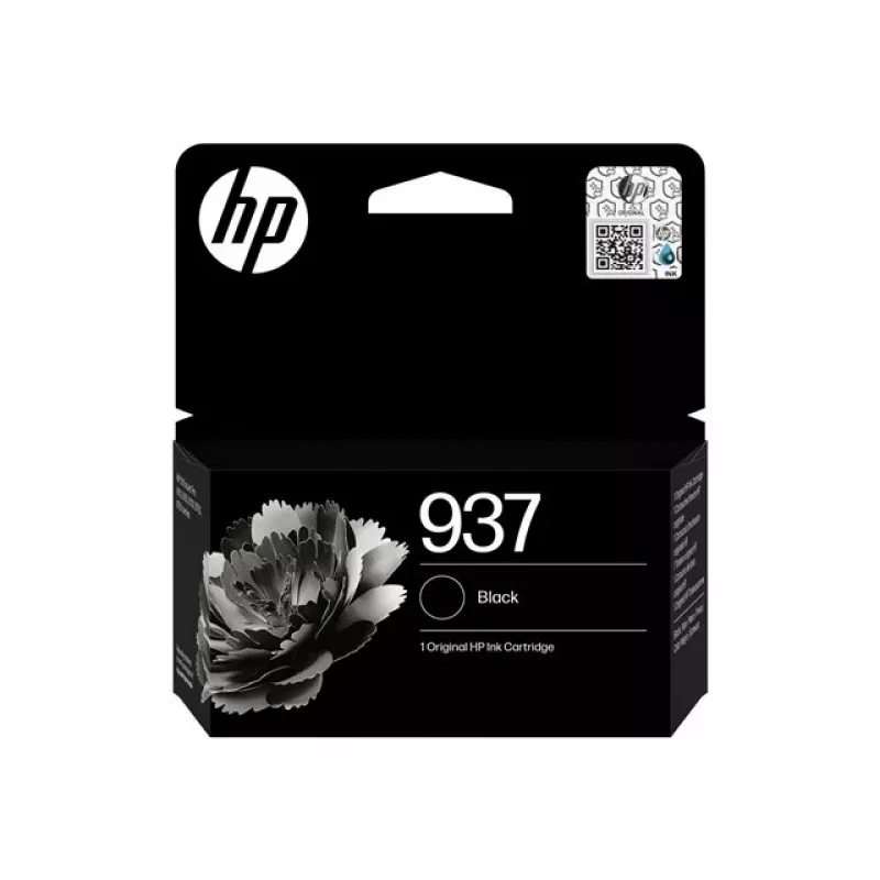 HP 937 Black Original Ink Cartridge – Pigment-Based, Standard Yield (4S6W5NE#LS3)