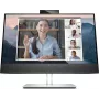 HP E24Mv G4 23.8 inch Full HD IPS Monitor with 5MP Webcam, USB-C Docking, and 65W Power Delivery - Black & Silver 195122021795