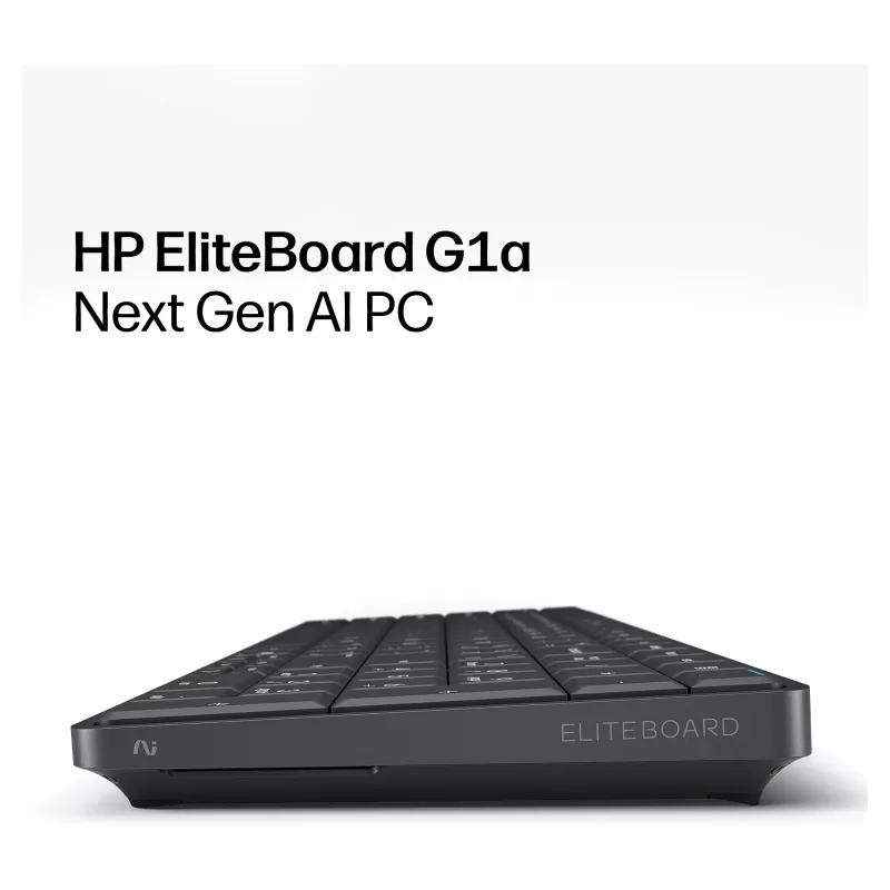 HP EliteBoard G1a Next Gen AI PC - AMD Ryzen AI 5, 16GB RAM, 512GB SSD, Windows 11 Pro, Wi-Fi 6E, Black