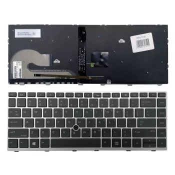 HP EliteBook 840 G5 / 846 G5 / 745 G5 Replacement Keyboard - Silver, Backlit, US English Layout