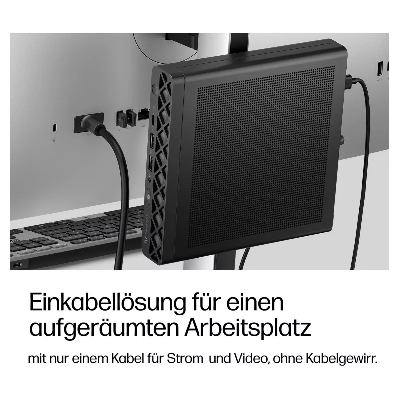 HP EliteDesk 8 Mini G2a Mini PC, AMD Ryzen AI 5 435, 16GB RAM, 512GB SSD, Windows 11 Pro, Black