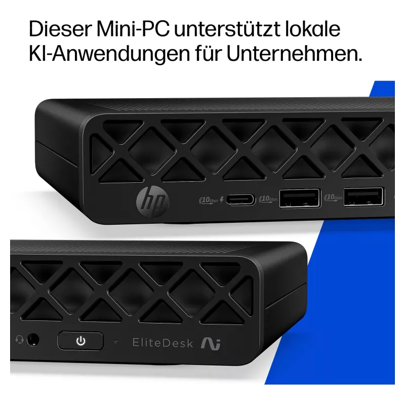 HP EliteDesk 8 Mini G2i Mini PC, Intel Core Ultra 7 356H, 32GB DDR5 RAM, 1TB NVMe SSD, Windows 11 Pro, Black