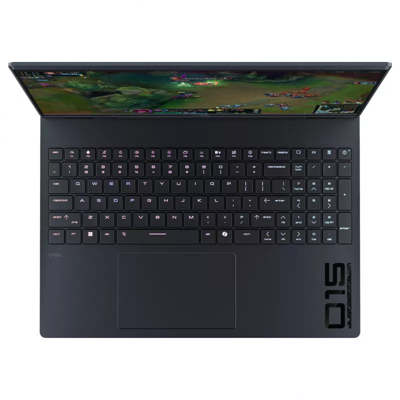 HP HyperX OMEN 15-ga0170ng Gaming Laptop, 15.6 inch FHD IPS 144Hz, Intel Core i5-14650HX, 16GB DDR5 RAM, 1TB SSD, NVIDIA GeForce RTX 5060, Windows 11 Home, German Keyboard, Shadow Black