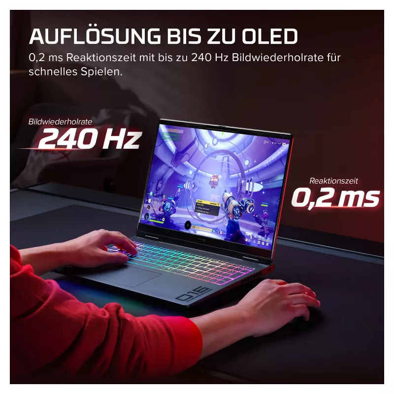 HP HyperX OMEN 16-ah1470ng Gaming Laptop, AMD Ryzen 7, RTX 5070 Ti, 32GB RAM, 1TB SSD, 16.1 inch QHD 270Hz, Windows 11 Home