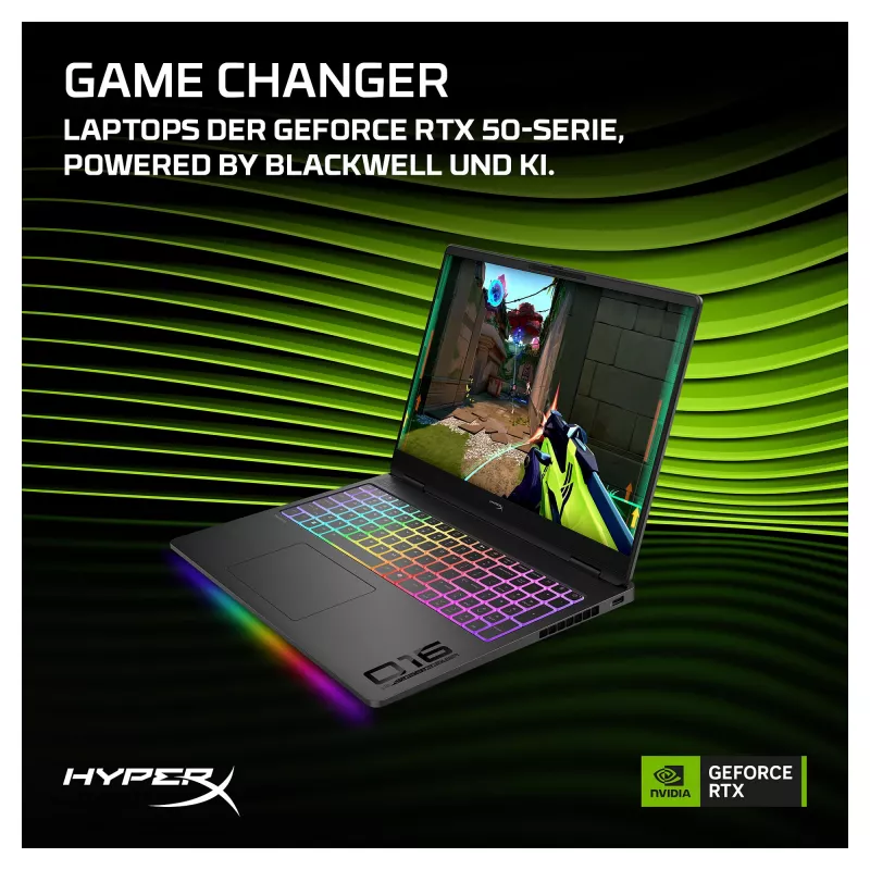 HP HyperX OMEN 16-ah1470ng Gaming Laptop, AMD Ryzen 7, RTX 5070 Ti, 32GB RAM, 1TB SSD, 16.1 inch QHD 270Hz, Windows 11 Home