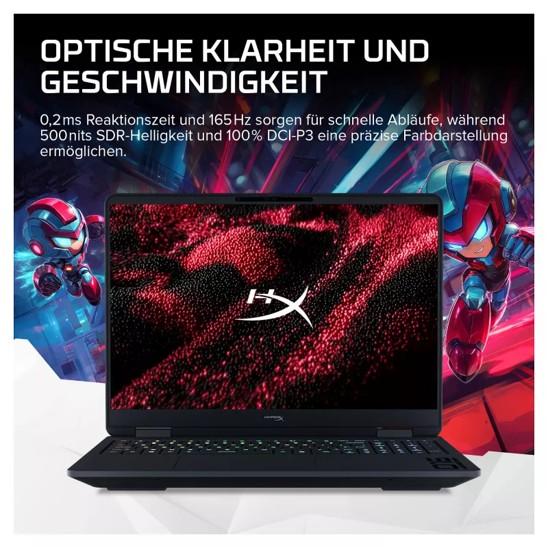HP HyperX OMEN 16-am2172ng Gaming Laptop, 16.1 inch QHD IPS 165Hz, Intel Core i7-14650HX, 24GB DDR5, 1TB SSD, NVIDIA GeForce RTX 5070, FreeDOS, German Keyboard