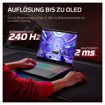 HP OMEN 16-ak1470ng Gaming Laptop, 16.1 inch QHD 165Hz, AMD Ryzen AI 7, 32GB RAM, 1TB SSD, RTX 5070 Ti, Windows 11 Home
