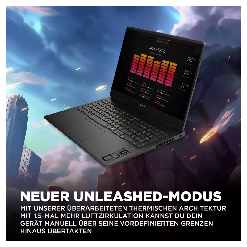 HP OMEN 16-am0471ng Gaming Laptop, 16 inch WUXGA 144Hz, Intel Core Ultra 7 255H, 16GB RAM, 512GB SSD, NVIDIA GeForce RTX 5050, FreeDOS, Shadow Black