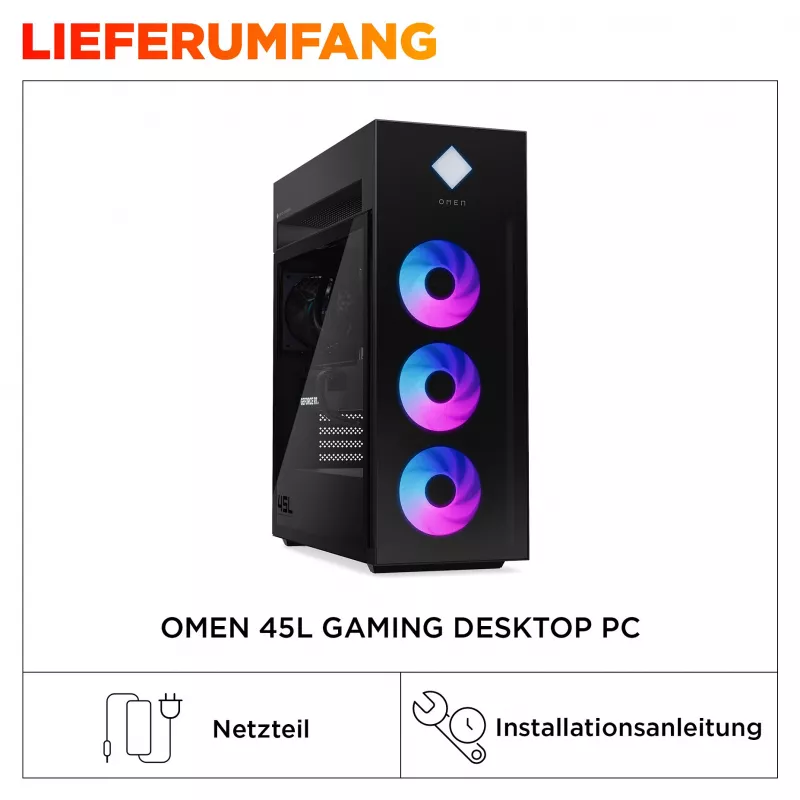 HP OMEN GT22-3795ng Desktop PC, Intel Core Ultra 9 285K, 64GB DDR5, 2TB SSD, NVIDIA RTX 5080, Windows 11 Home