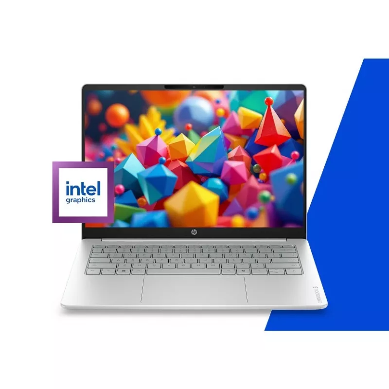HP OmniBook 3 14-hu0012nwx 14 inch 2K IPS Laptop - Intel Core 3 100U, 8GB DDR5, 256GB SSD, Windows 11 Home, Glacier Silver