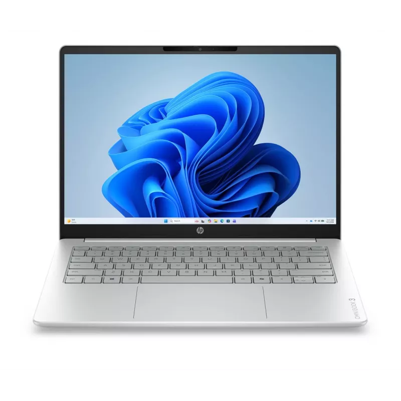 HP OmniBook 3 14-hu0012nwx 14 inch 2K IPS Laptop - Intel Core 3 100U, 8GB DDR5, 256GB SSD, Windows 11 Home, Glacier Silver