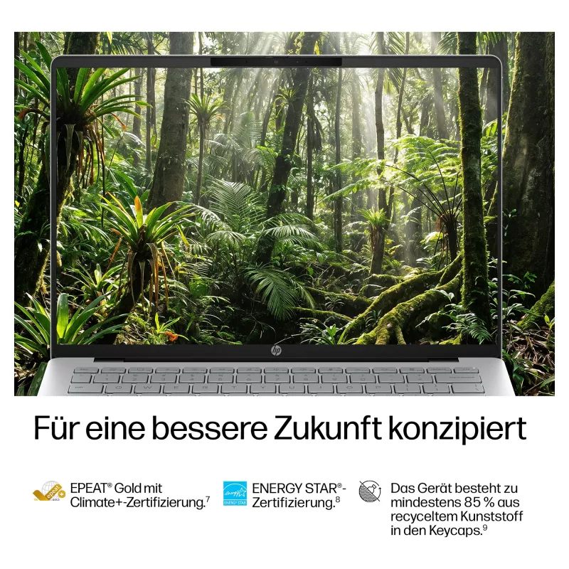 HP OmniBook 5 14-hh0470ngx Laptop, Intel Core Ultra 7 155H, 16GB RAM, 512GB SSD, 14 inch WUXGA IPS, Windows 11 Home, German Keyboard, Silver