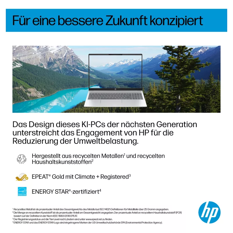 HP OmniBook 5 16-ag1451ngx AMD Ryzen AI 5 330 16GB 512GB SSD W11 Home 16 inch WUXGA Laptop (Natural Silver, German QWERTZ)