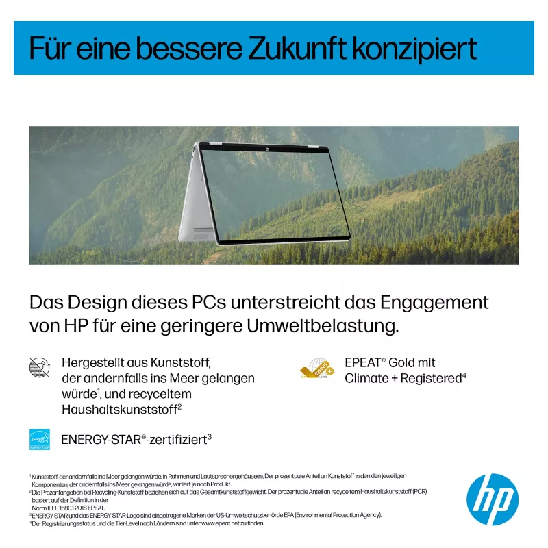 HP OmniBook 5 Flip 14-fp0051ngx 2-in-1 Laptop, 14 inch WUXGA Touch, Intel Core 5 120U, 16GB RAM, 512GB SSD, Windows 11 Home