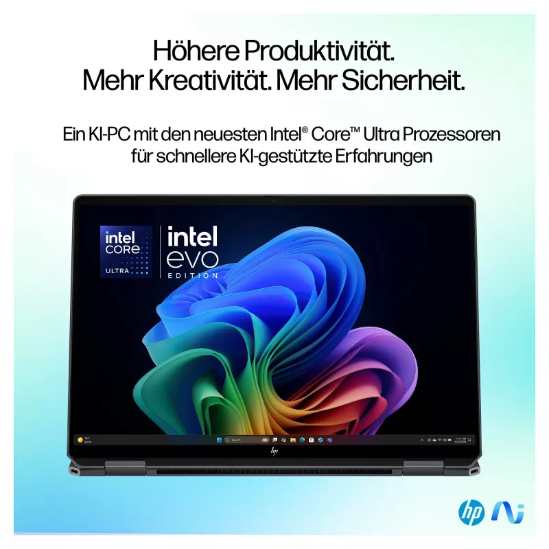 HP OmniBook Ultra Flip 14-fh0678ng 2-in-1 Laptop, Intel Core Ultra 7, 32GB RAM, 1TB SSD, 14 inch OLED Touchscreen, Windows 11 Home, Natural Silver