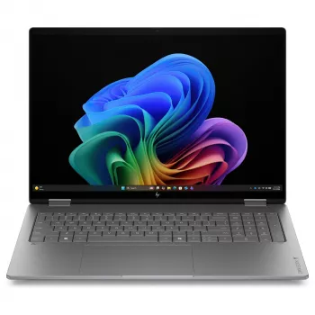 HP OmniBook X Flip 16-cc0475ngx 2-in-1 Laptop, AMD Ryzen AI 7 445, 32GB RAM, 1TB SSD, 16 inch Touchscreen, Windows 11 Home, Natural Silver (German Keyboard)