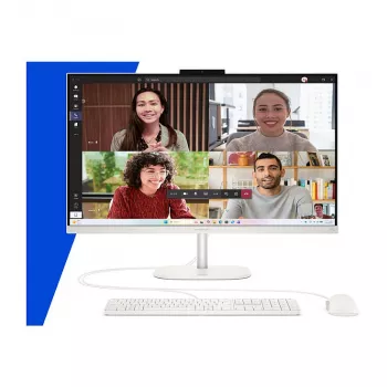 HP OmniStudio 27-cw0471ng All-in-One PC, 27 inch QHD IPS, AMD Ryzen AI 7 445, 16GB RAM, 512GB SSD, Windows 11 Home, White