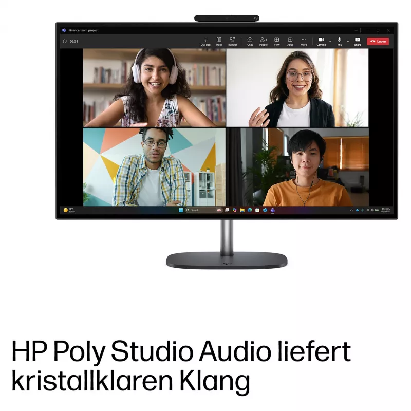 HP OmniStudio X 27-cx0475ng All-in-One PC, 27 inch QHD Touchscreen, Intel Core Ultra 7, 24GB RAM, 1TB SSD, RTX 5050, Windows 11 Home