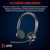 HP Poly Blackwire 3325 Stereo Microsoft Teams Certified USB-C Headset +3.5mm Plug +USB-C/A Adapter