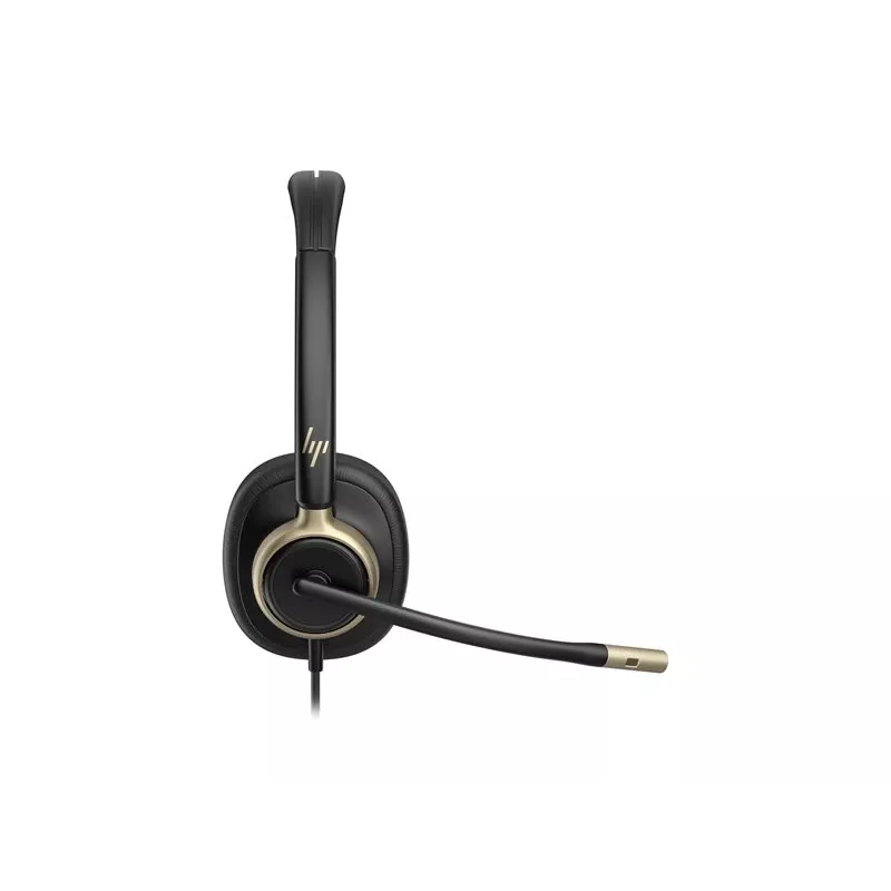 HP Poly Mission 825 Stereo USB Wired Headset with Active Noise Cancellation, Black, Certified for Microsoft Teams, Zoom, Google Meet, Works With Chromebook