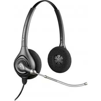 HP POLY Plantronics SupraPlus H261H Binaural Wideband Wired Headset with Noise-Cancelling Microphone (87129-02)