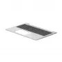 HP ProBook 450/455 G8/G9 Top Cover Assembly with Belgian Backlit Keyboard, Silver Palmrest, Discrete Graphics