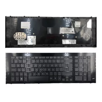 HP ProBook 4720s UK Keyboard - Black, Full-size, Chiclet, Scissor-switch, Numeric Keypad, Internal Ribbon Cable